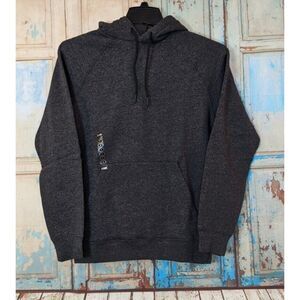 CSG Womens Size Small Black Marl Long Sleeves Fleece Pullover Hoodie